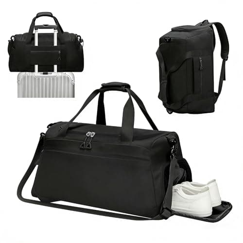 AiQInu Bolsa Deporte Hombre Mujer, 35L Mochila Gimnasio Grande con Bolsillo Zapatos, 3 en 1 Bolsa Gimnasio Impermeable, Gym Bag Diseño Multibolsillo para Fitness, Fin de Semana