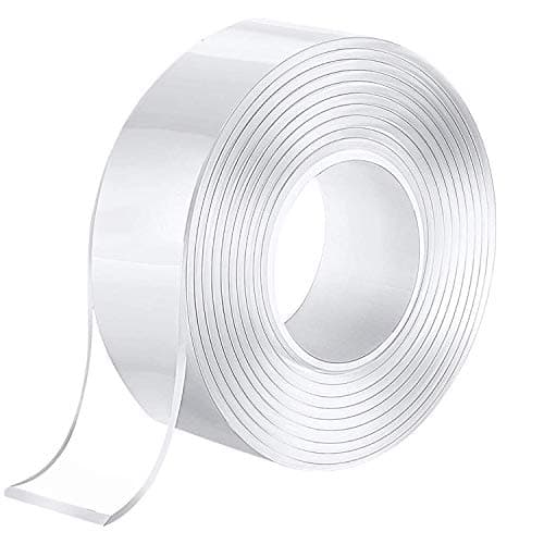 Winline Cinta Adhesiva de doble cara extra fuerte y multifuncional - Cinta Transparente y extraible,para Pared,Cocina,Alfombra,Fijación de Fotos (3M x 3CM x 2MM)