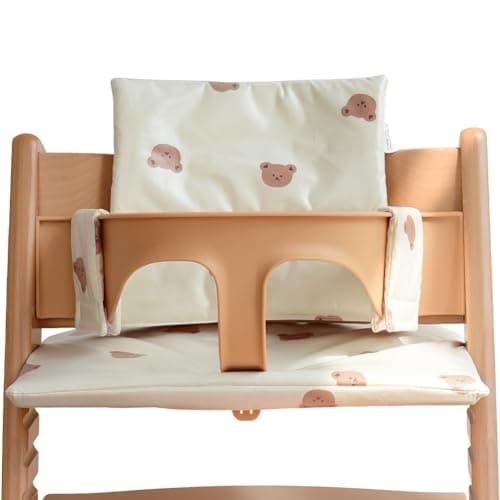 Vicloon Cojín para Trona Compatible con Stokke Tripp Trapp, Funda Trona de Bebe Impermeable Universal, Cojín para Tronas Repuesto con Revestimiento, Suave y Extraíble, Fácil Limpieza (01)