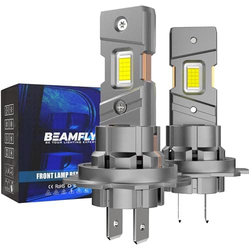 BEAMFLY H7 LED 110W 50000LM Bombillas, 30 Chips CSP 700% 6500K Blanco frío Bombilla H7 , diseño Mini 1:1 Kit de Conversión Halógena 12V,para Coches y Motos Plug and Play, Paquete de 2