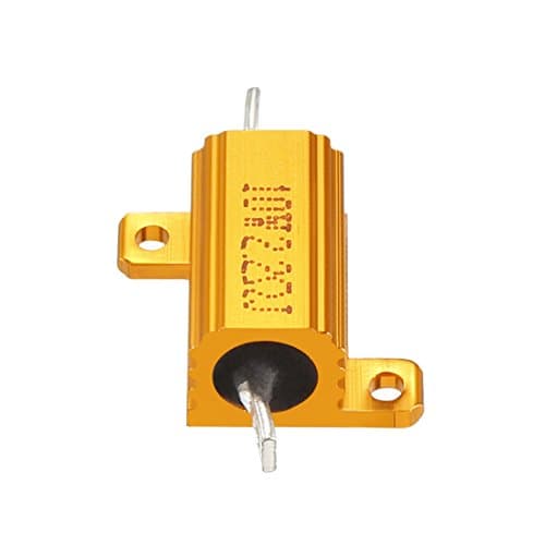 YOKIVE Aluminio Caja Resistencia, Oficina LED Convertidor Reemplazo Bobinada Resistencia, Excelente para Diario Uso (Oro, 10W 2.2 Ohmios)