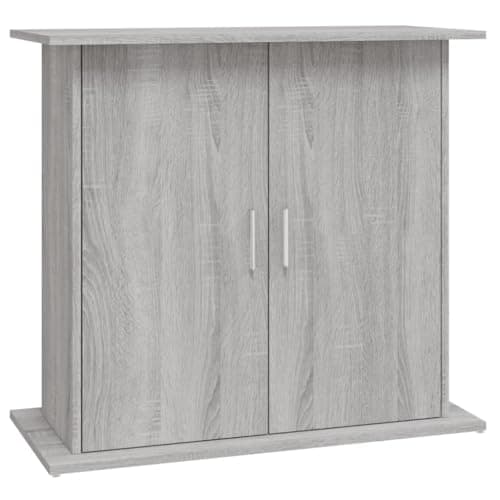 vidaXL Soporte para Acuario Madera ingeniería Gris Sonoma 81x36x73 cm