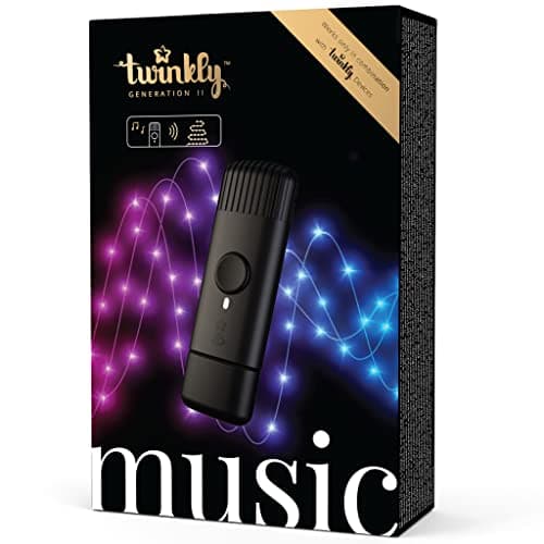 Twinkly Music - Sensor de sonido para luces LED inteligentes Twinkly para sincronizar con la música - Alimentación USB Bluetooth y Wi-Fi