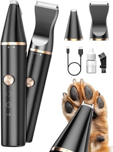 oneisall maquina cortar pelo perros en silencio cortapelos perros Para afeitar áreas pequeñas como patas, ojos, orejas, cara, piernas, etc