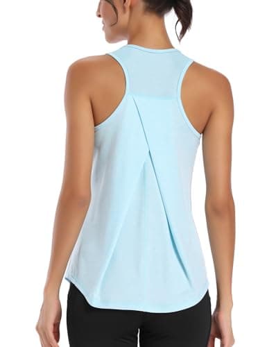 Dawnrole Gym Tops para Mujer Camisetas sin Mangas Yoga Fitness Camisetas Racerback Sports Top Mujer
