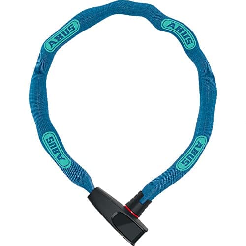 ABUS Antirrobo de cadena Catena 6806K - Antirrobo de bicicleta ligero de acero endurecido con tubo textil de moda - Cadena cuadrada con nivel de seguridad 6