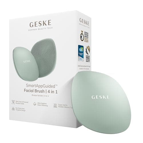 GESKE | Cepillo Facial SmartAppGuided™ 4 en 1 de Limpieza Profesional | Dispositivo de Silicona Suave para la Piel