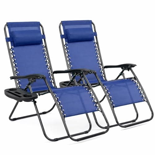 Pack 2 Tumbonas o Sillas de Exterior Plegables para jardín | Playa | Piscina o Terraza | Hamacas Reclinables Camping con Portavasos y Reposacabezas | Hasta 150kg | Silla plegable playa o Tumbona