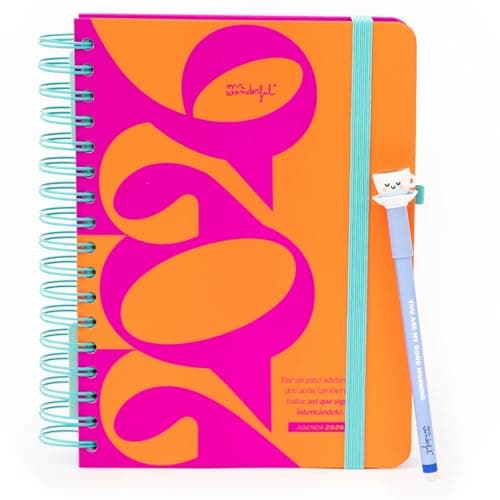 Mr. Wonderful - Agenda Anual Wonder 2026 Vista Diaria + Bolígrafo Bobo Borrable - Sigue intentándolo
