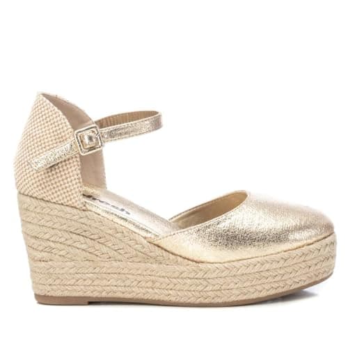 REFRESH - Sandalias con Cuña Mujer Oro - Calzado Cómodo y Versátil - Moda casual - Modelo 17195801 (Talla 40)
