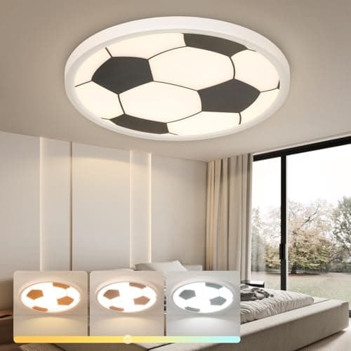 EASY EAGLE Plafon LED Techo, Fútbol Lampara Techo 3000K/4000K/6500K, 30CM Superficie Panel Led Luz Para Habitación Infantil, Dormitorio, Salon, Cocina, Balcón, Baño