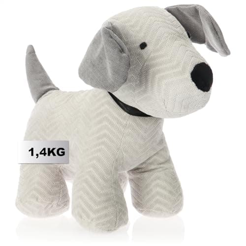 com-four® Tope de Puerta con Lindo diseño de Perro - Tope para Ventanas y Puertas - Ideal para Corrientes de Aire (Perro Emma)
