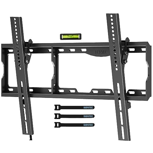 BONTEC Soporte TV Pared para 17-86 Pulgadas para Televisores LED LCD y OLED, Soporte Pared TV Inclinable con Capacidad de hasta 75 kg, Máx VESA 600x400 mm, para Salón, Oficina y Sala de Reuniones