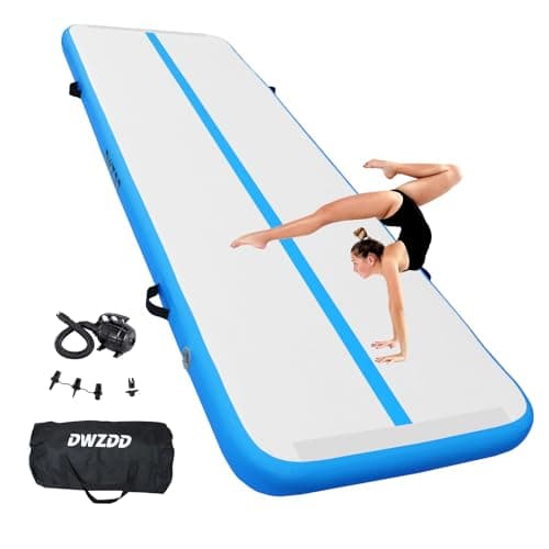 Dwzdd Gimnasia Air Matte Track, 3 m/4 m/5 m/6 m Esterilla de gimnasia para niños, colchoneta inflable Tumble Pista para el hogar/gimnasio/entrenamiento/animadora/agua
