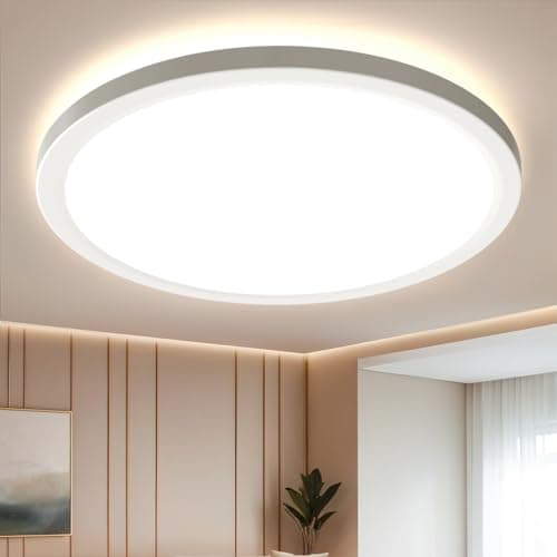 EASY EAGLE Lampara Techo LED: 4000K Plafon LED Techo Downlight para Salon Cocina Pasillo Baño Sala Dormitorio18W 1800LM 22CM