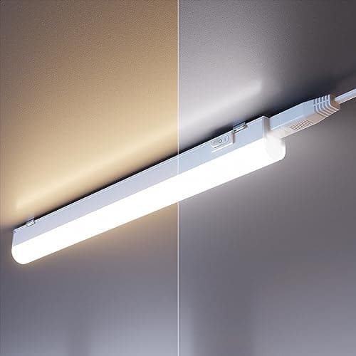 ledscom.de Juego de 2 lámparas LED para debajo de los armarios Rigel, cada una de 25,9cm, temperatura de color ajustable /, 8,392W, cada una de 395lm