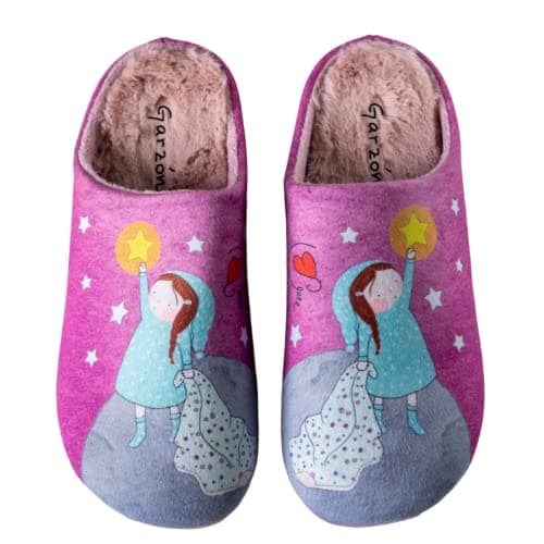 GARZON Zapatilla CASA para mujer - Zapatillas mujer - zapatillas mujer casa - antideslizantes - tejido invernal (numeric_36)