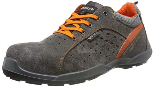 BASE Protection Climb S1P SRC Zapato de Seguridad, Talla: 37, Color: Gris/Naranja, B0618GOR37