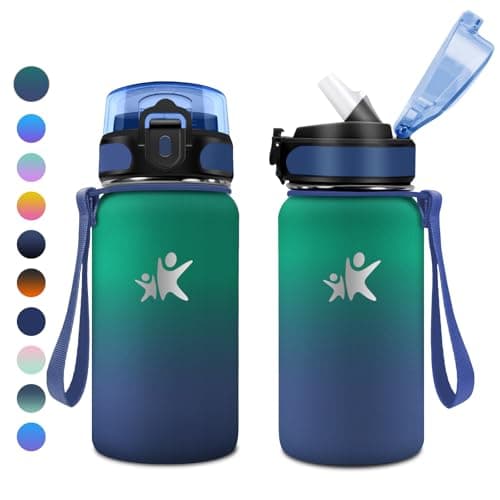 KollyKolla Botella Termica 500ml, Botella Agua con Pajita, Cantimplora Termo con Doble Aislamiento, sin BPA, Fácil de llevar, Cantimplora Termica para Bicicleta, Camping, Niños, Fitness, Escuela