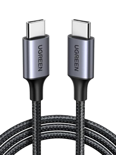 UGREEN Cable USB C 60W PD 3.0, Tipo C Carga Rápida Nylon Compatible con iPhone 17 Pro Max Air/16/15 Plus Pro Max, Galaxy S26 S25 S24 S23 A53, Pixel 10 9 8, PS5, etc. 1M