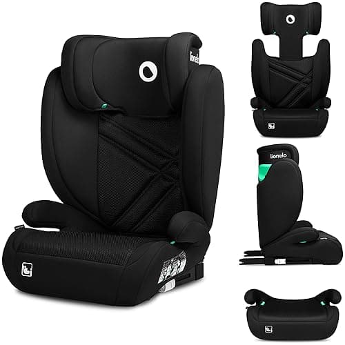 LIONELO HUGO I-SIZE Silla de coche para bebés, Grupo 2 3, de 100 cm a 150 cm Montaje ISOFIX Reposacabezas Memory Foam ajustable Protección lateral Reposabrazos cómodos Respaldo extraíble