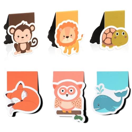 Vicloon Marcapáginas Magnético, 6Pcs Animales Bonito Marcapáginas Clip de Página, Navidad Marcadores de Libros, Adecuado para Oficinas, Estudiantes, Regalos de Cumpleaños, Amantes de Los Libros