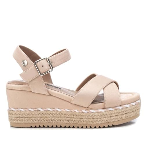 REFRESH - Sandalia Mujer Beige - Calzado Cómodo y Versátil - Moda casual - Modelo 17058704 (Talla 40)