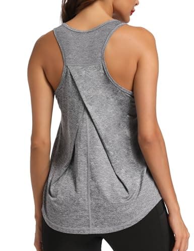 Dawnrole Gym Tops para Mujer Camisetas sin Mangas Yoga Fitness Camisetas Racerback Sports Top Mujer