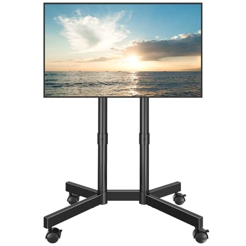 BONTEC Soporte TV Ruedas de 32 a 70 Pulgadas, Soporte de Pie para TV con Altura Ajustable, hasta 50 kg, Doble Columna Estable, Máx. VESA 400x400 mm