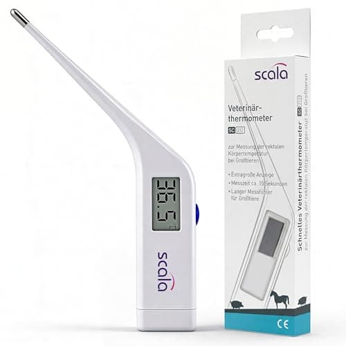 Scala SC 212 Termómetro Veterinario, Blanco Para Animales Grandes