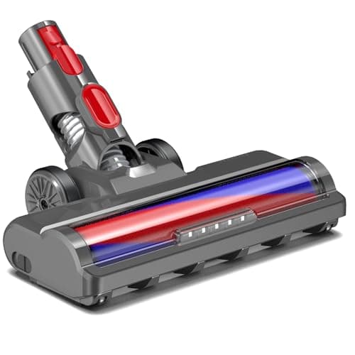 Cepillo con rodillo suave para Dyson V7 V8 V10 V11 V15, pieza de repuesto para boquilla de suelo, cepillo de repuesto con rodillo suave, luces frontales para suelos duros como parquet, suelos de