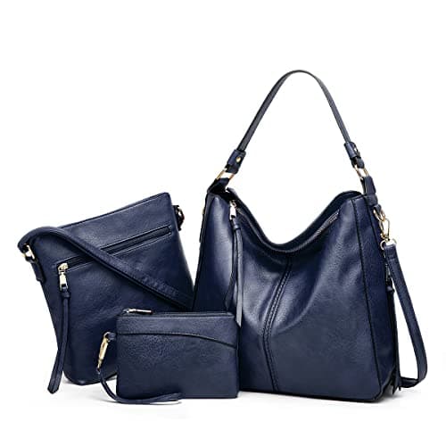 Pahajim Conjunto de Bolso y Cartera de Cuero PU, Bolso Grande Hobo de Hombro, Regalos para Niñas y Bolsos de Compras