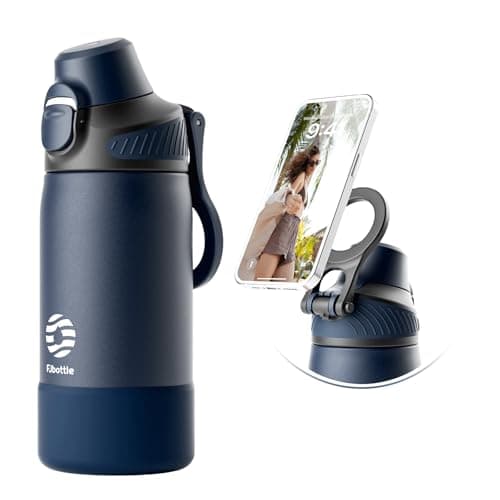 Fjbottle Botella de Agua Acero Inoxidable - Apertura en 1 clic/asa imantada porta-móvil Termo - Botella Termica 1L/700/600ml Sin BPA/Sin Fugas