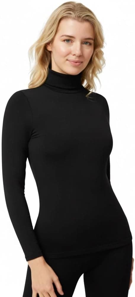 YSABEL MORA Camiseta Térmica Cuello Alto Manga Larga Mujer Protección Térmica y Confort Sin Volumen Adicional Mantiene Calor y Estilo en Invierno Tecnología Transpirable