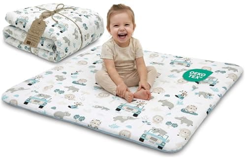 Totsy Baby Alfombra Bebe Acolchada Plegable - Manta de Juego para Bebes colchoneta Suelo Infantiles o tapete Infantil habitacion para niños y niñas 100 cm Certificado Oeko-Tex África