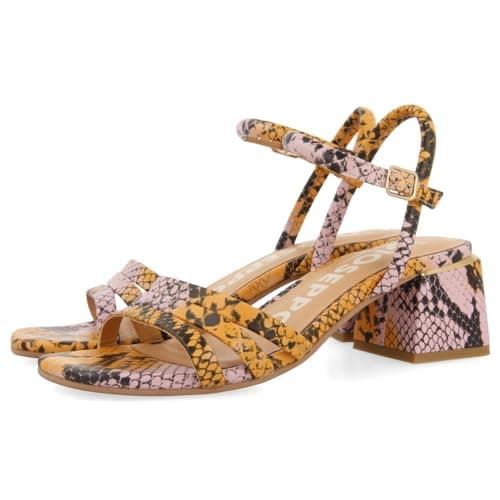 Sandalias DE TACÓN DE Piel con Print Animal Multicolor para Mujer KUTALLI