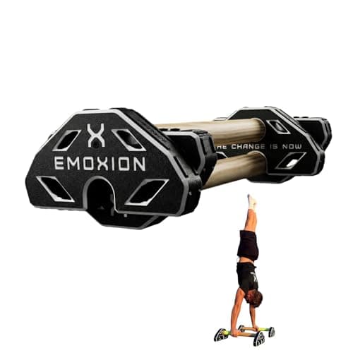 EMOXION® - Paralelas Calistenia, Barras Paralelas Calistenia, Barras Paralelas de Madera, soporte Flexiones, Pushup, para Gimnasia Fitness, para Interior Exterior, Calisthenics Parallettes & Crossfit
