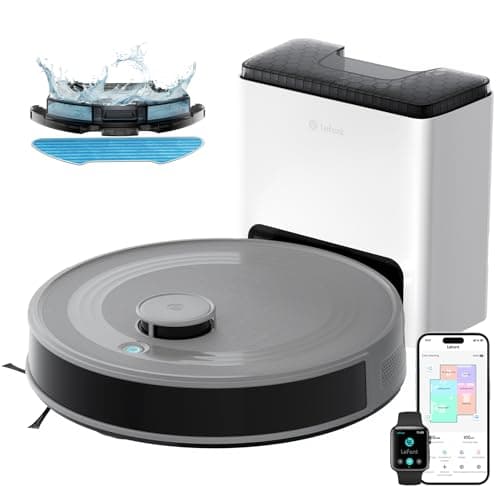 Lefant Robot Aspirador y Fregasuelos 10 000pa, Autolimpieza 75 Días, Navegación LiDAR dToF, Evasión Obstáculos PSD 190°, 240min, Batería 5200mAh, Mapeo Inteligente Aspiradora Robot, App/Alexa/Iwatch