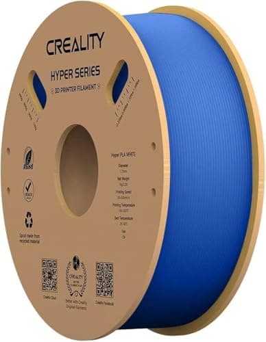 Creality Filamento PLA de 1,75 mm para K1 Max/Ender 3 V3 SE/KE, filamento PLA para impresora 3D de alta velocidad 30 – 600 mm/s, 1 kg/bobina Hyper PLA Filamento, precisión dimensional ± 0,03 mm (azul)