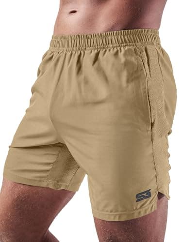 Satire Gym - Pantalones Cortos de Deporte para Hombre con Bolsillos - Pantalones Cortos Deportivos para Hombre como Pantalones de Correr (Running, Culturismo, Fitness)