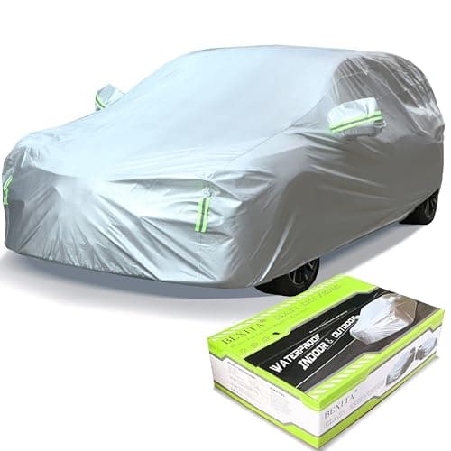 BEXITA Funda para Coche SUV Impermeable Exterior Interior Universal Funda de Coche A Prueba de Polvo A Prueba de Nieve Protección UV para SUV Longitud (hasta 485 cm)