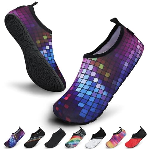 SAGUARO Escarpines Hombre Mujer para Buceo Snorkel Surf Natación Piscina Vela Mares Rocas Río Zapatos para Agua Calzado Playa Zapatillas Deportes Acuáticos (Multicolor,42/43 EU)