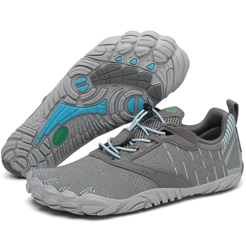 SAGUARO Mujere Barefoot Trail Running Shoes Hombre Zapatos Descalzos para Exterior Interior Gris brumoso 36 EU