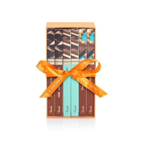 Venchi - Kit de 6 Tabletas de Chocolate con Leche Surtidas, con Chocolate con Leche, "Avellana Piamonte", 566 g, Sin Gluten, Sin Colorantes y Sin Conservantes