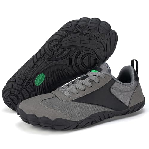 SAGUARO Zapatillas Barefoot Mujer Ligera Zapatos Minimalistas Hombre Transpirable Sneakers Barefoot Antideslizante Calzado Descalzos Interior Exterior, Gris, 38
