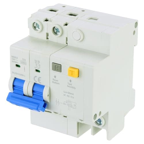 QUARKZMAN Interruptor Automático en Miniatura 2 Polos AC 230V 63A Montaje en Riel DIN Interruptor de Desconexión AC Protección de Interruptor de Circuito, Sobrecargas