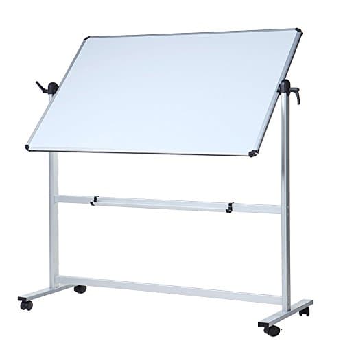 VIZ-PRO Pizarra blanca móvil de doble cara, 1800x1200mm