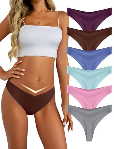 Memouniva Tangas sin Costuras para Mujer, Bragas Invisibles, Ropa Interior Cómoda y Suave, Pack de 6
