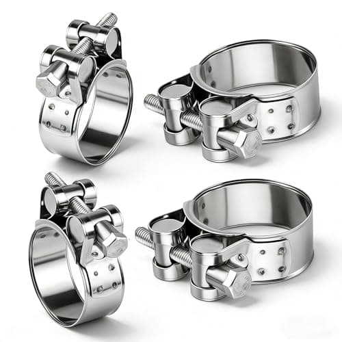 4 Piezas Abrazaderas Metalicas para Tubos, Abrazaderas de Acero Inoxidable Ajustable 26-28 mm, Abrazaderas de Tubo, Abrazaderas de Tornillo, Abrazaderas de Manguera para Mangueras Tubería de Agua
