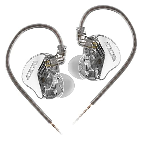 Keephifi CCA CRA In Ear Monitor Auriculares IEM con Cable,Diafragma ultrafino de 3.8μ mejorado Casco Gaming,Graves Profundos,Resina de alta transparencia DJ Earphone hifi para Cantante,Stage,Escenario
